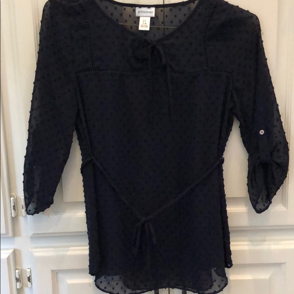 Motherhood Maternity Small Navy Blouse